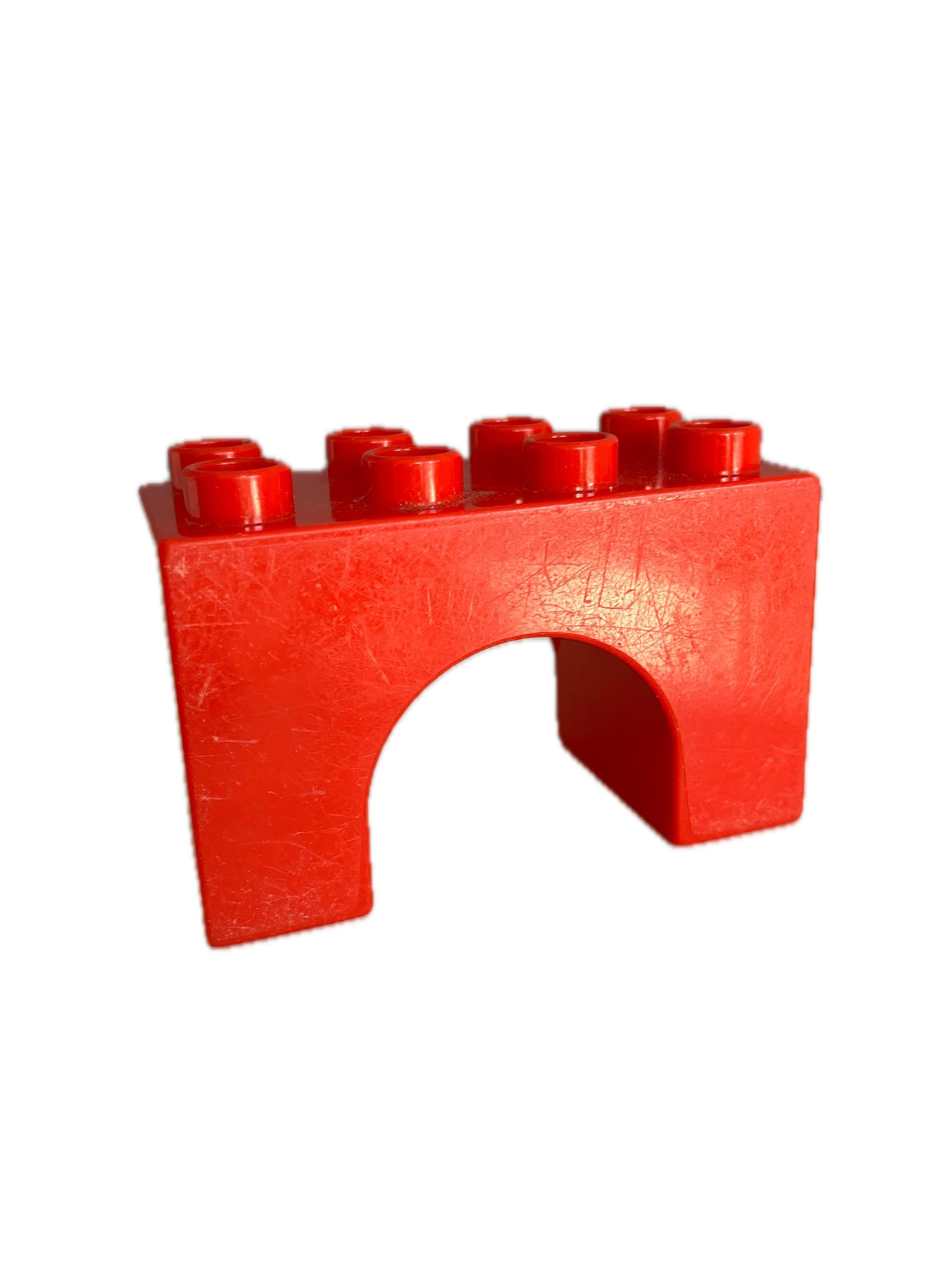 Lego Duplo most červený HODNĚ POŠKRÁBANÝ